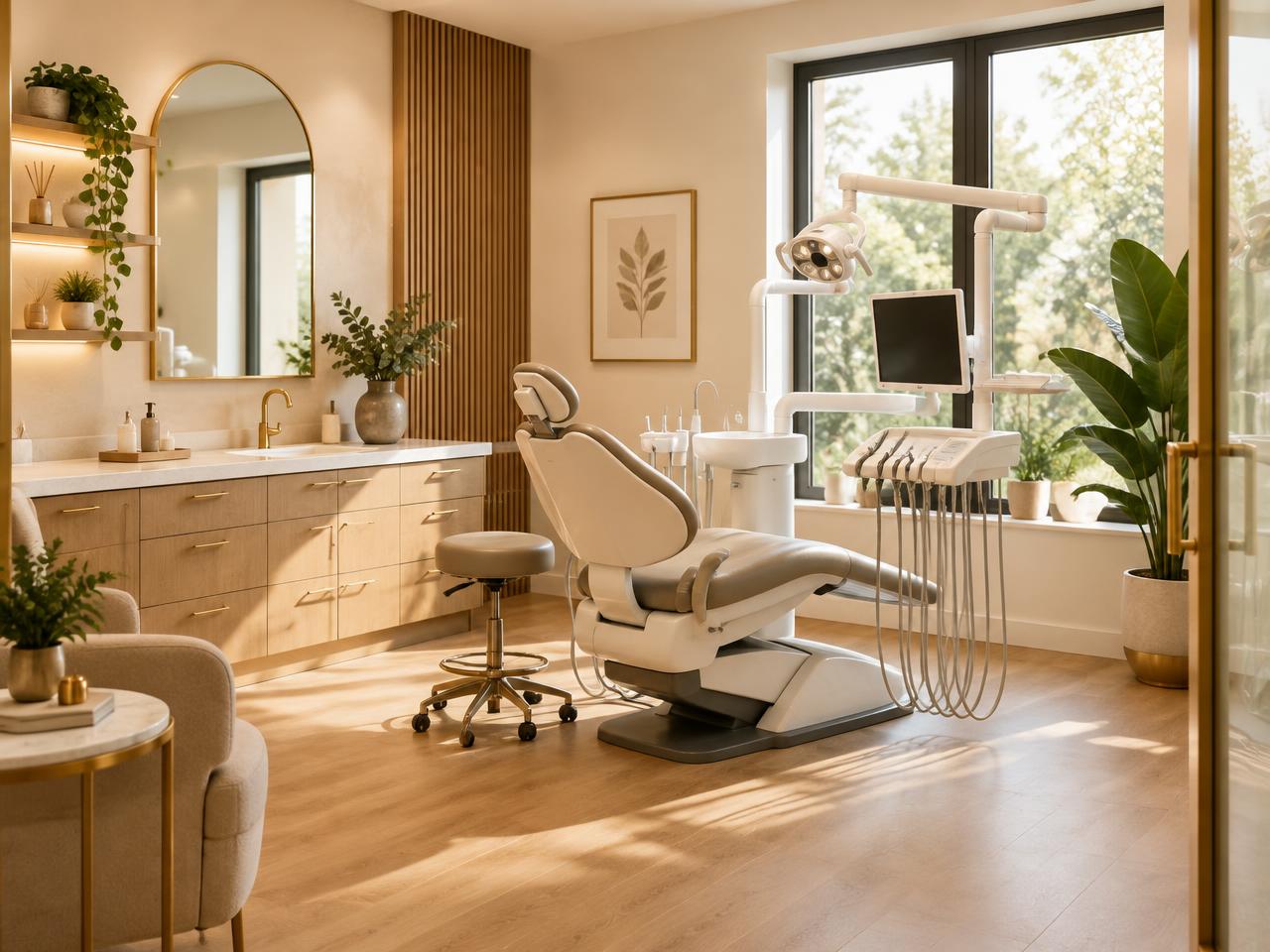 Consultório odontológico com luz natural